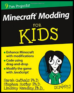 book cover for modding minecraft for dummies book